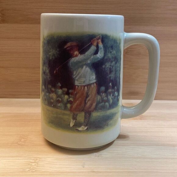 Vintage Otagiri Japan Golf Golfing Old Fashioned Golfer Knickers Coffee Cup Mug - Picture 1 of 11